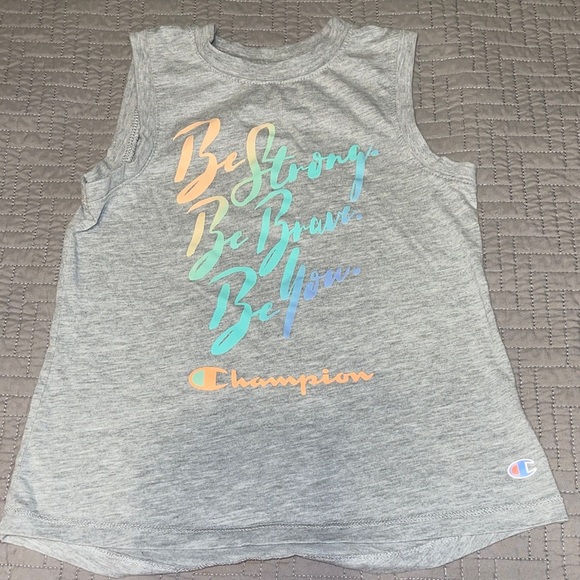 Champion Kids Gray Tank Top with Colorful Print - Picture 1 of 2
